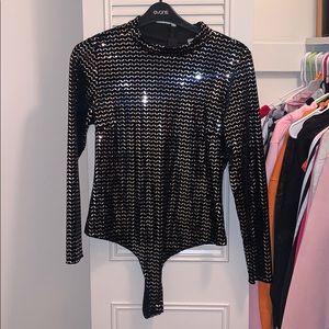 Black Sequin Body Suit